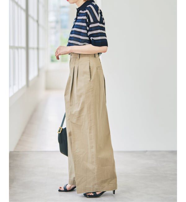 Spick and Span「《予約》シアーマルチボーダーポロシャツニット」|ニット・セーター|