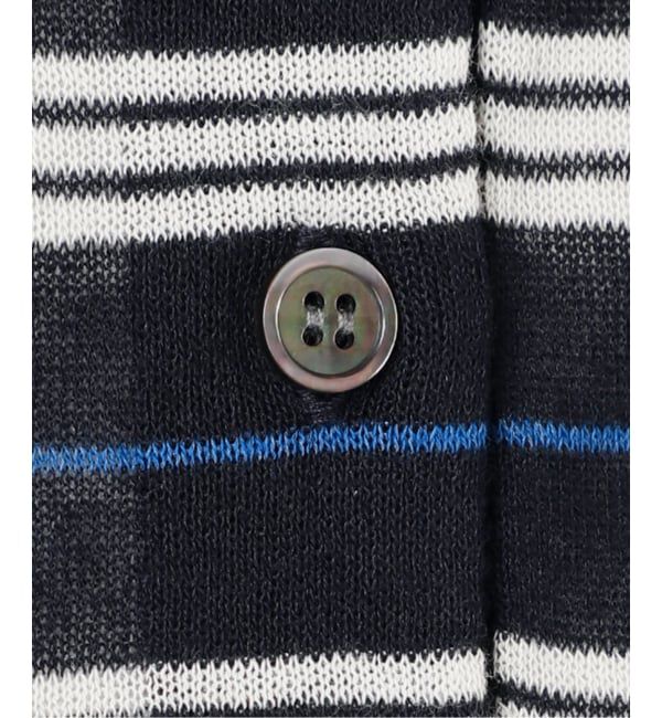Spick and Span「《予約》シアーマルチボーダーポロシャツニット」|ニット・セーター|