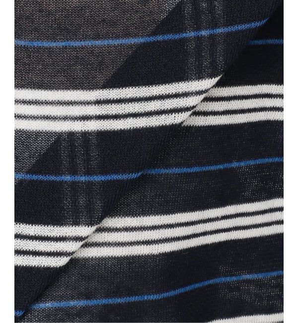 Spick and Span「《予約》シアーマルチボーダーポロシャツニット」|ニット・セーター|