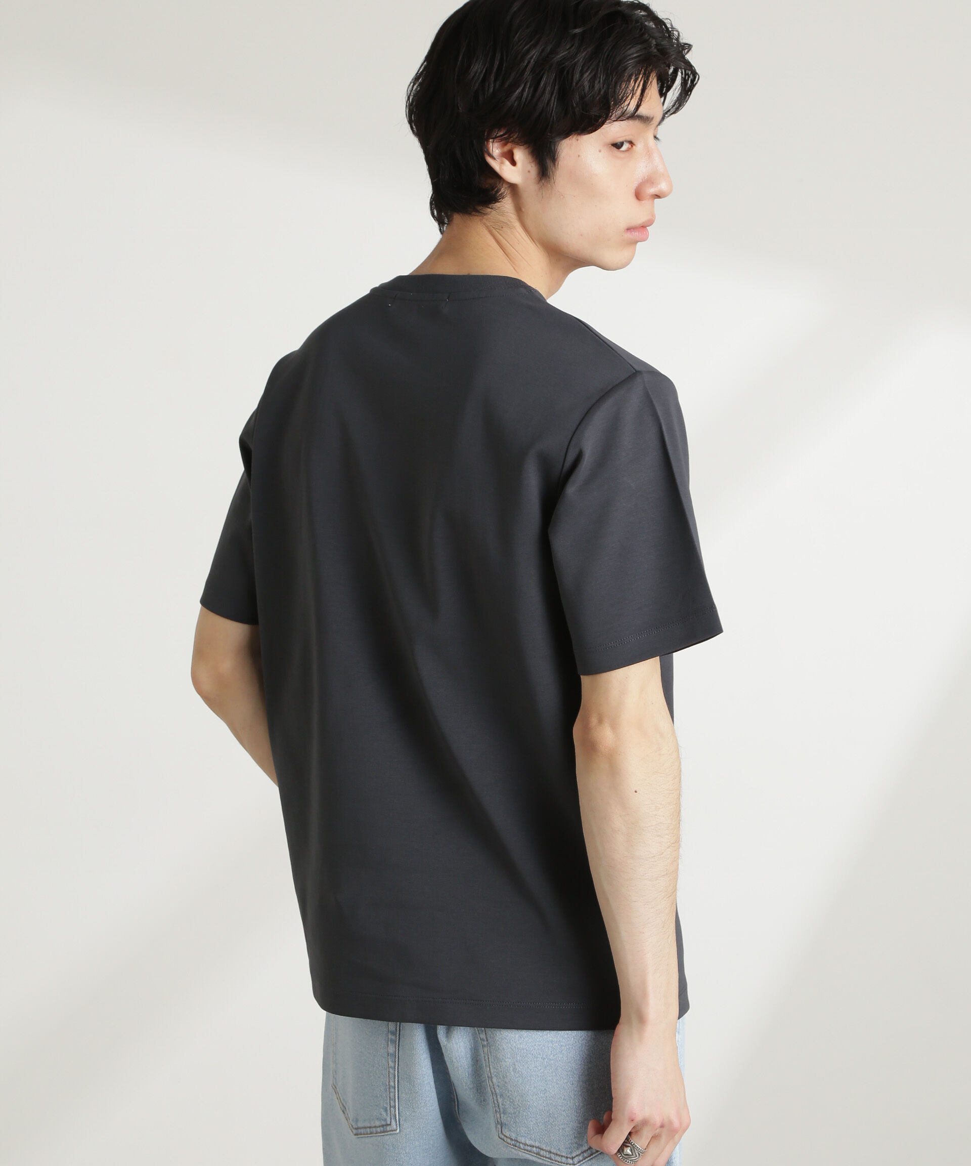 nano･universe「ダブルスムースクルーネックTシャツ 半袖」|Tシャツ・カットソー|