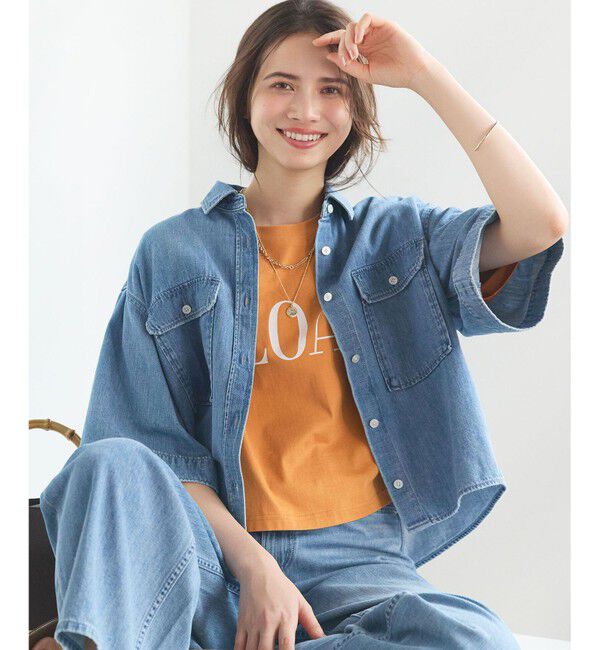 23区「【SLOW/一部店舗限定】LIGHT DENIM  ワイド パンツ」|デニム|