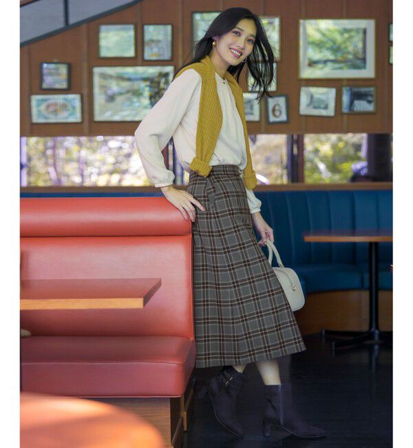 ANY SIS「ビューティサーモ2WAYストレッチチェック スカート」|スカート|