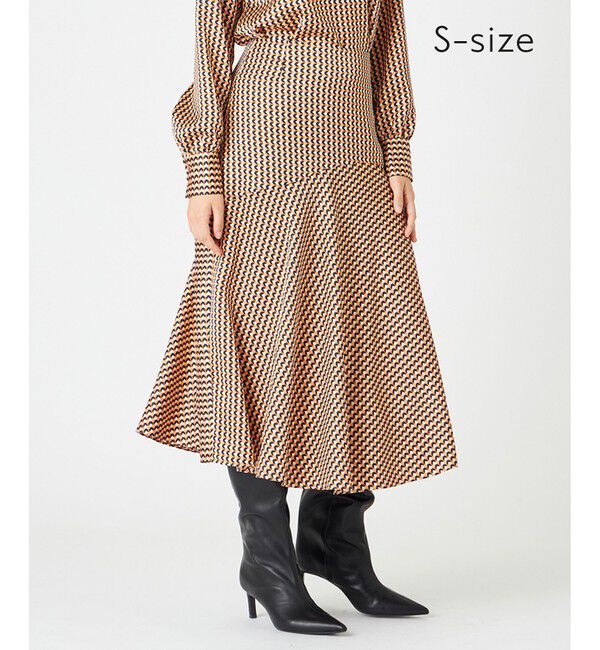 BEIGE,「【S-size】MABILLON / フレアスカート」|スカート|Peach x Ecru