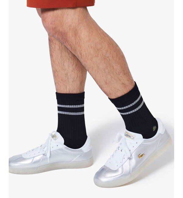 LACOSTE「足底パイルラインソックス」|ソックス|ブラック