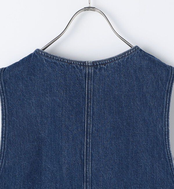 Rie Miller「【RM denim】Vネックデニムベスト」|ベスト・ジレ|