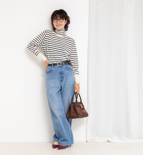 NOLLEY'S「《手洗い可能》《アンサンブル対応》18G天竺ハイネックプルオーバーニット」|ニット・セーター|