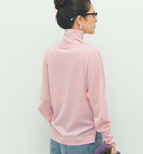 NOLLEY'S「《手洗い可能》《アンサンブル対応》18G天竺ハイネックプルオーバーニット」|ニット・セーター|