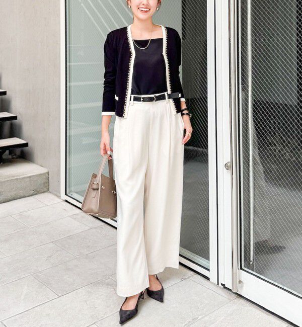 NOLLEY'S「チェーンブレードVネックカーディガン」|カーディガン|