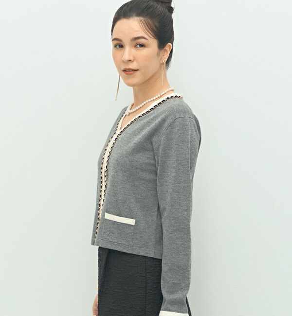 NOLLEY'S「チェーンブレードVネックカーディガン」|カーディガン|