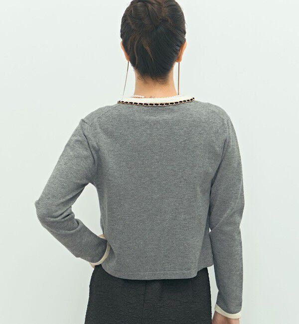 NOLLEY'S「チェーンブレードVネックカーディガン」|カーディガン|