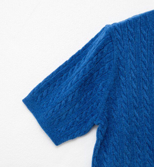 Rie Miller「《手洗い可能》《アンサンブル対応》モールヤーンミニケーブルプルオーバーニット」|ニット・セーター|