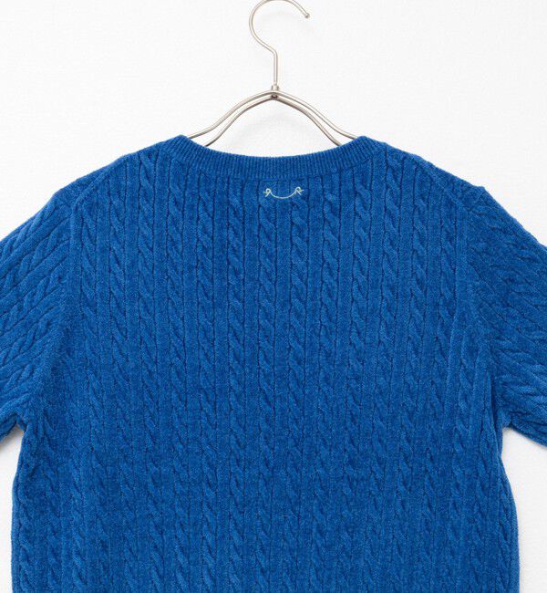 Rie Miller「《手洗い可能》《アンサンブル対応》モールヤーンミニケーブルプルオーバーニット」|ニット・セーター|