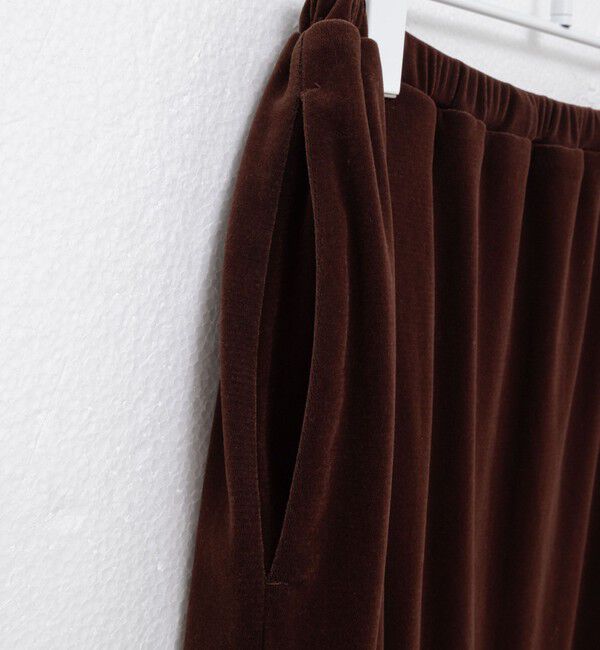 MAQWEL「【MAQWEL/マクウェル】ウォッシャブルベロアロングスカート」|スカート|