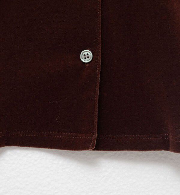 MAQWEL「【MAQWEL/マクウェル】ウォッシャブルベロア半袖シャツ」|シャツ・ブラウス|