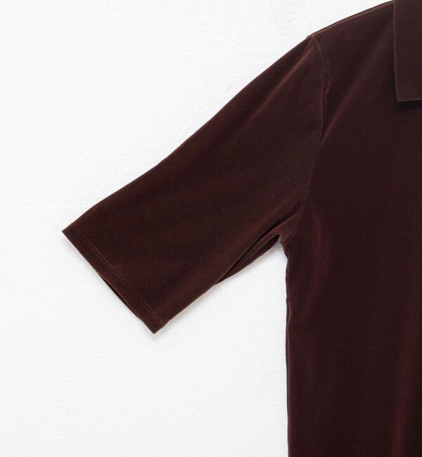 MAQWEL「【MAQWEL/マクウェル】ウォッシャブルベロア半袖シャツ」|シャツ・ブラウス|