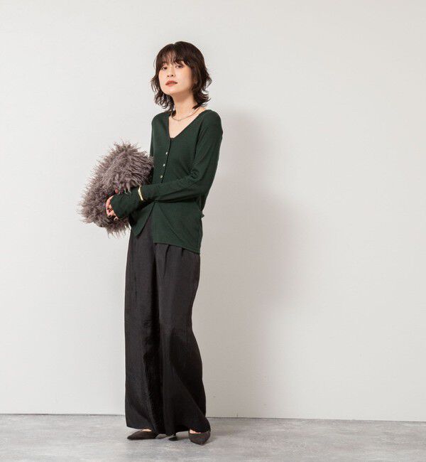 NOLLEY'S「MY STANDARD ウォッシャブルリブカーディガン」|カーディガン|