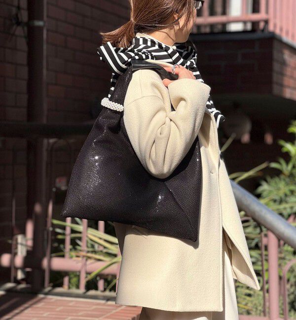 NOLLEY'S「ラメバックパールチャーム付き」|ショルダー・メッセンジャー|