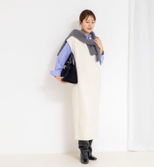 NOLLEY'S「ウォッシャブルフラノ風ジャンパーワンピース」|ワンピース|