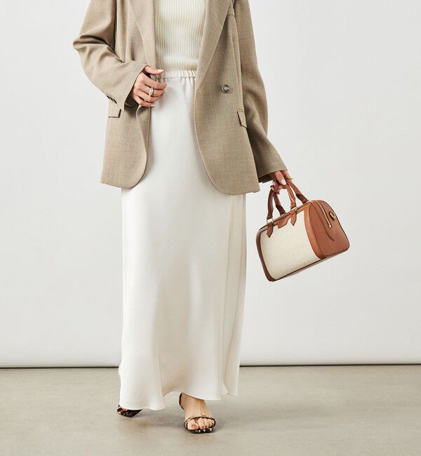 NOLLEY'S sophi「ウォッシャブルダブルサテンナロースカート」|フレア|