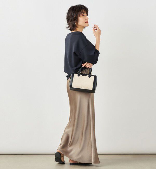 NOLLEY'S sophi「ウォッシャブルダブルサテンナロースカート」|フレア|