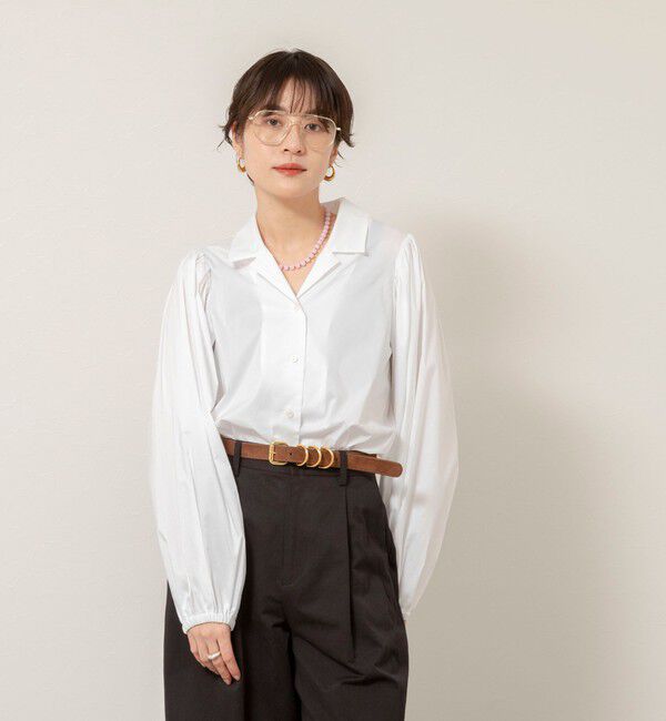 MAQWEL「【MAQWEL/マクウェル】ボリュームスリーブ開襟シャツ」|シャツ・ブラウス|