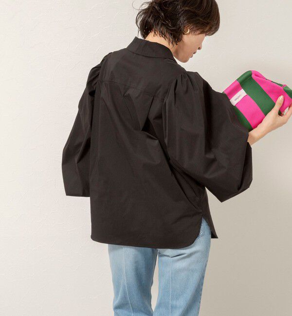 MAQWEL「【MAQWEL/マクウェル】ボリュームスリーブ開襟シャツ」|シャツ・ブラウス|