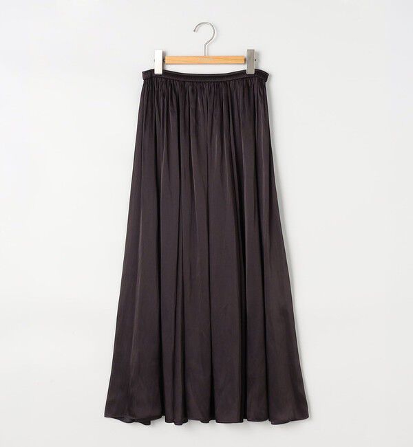 NOLLEY'S sophi「ウォッシャブル割織サテンギャザースカート」|フレア|