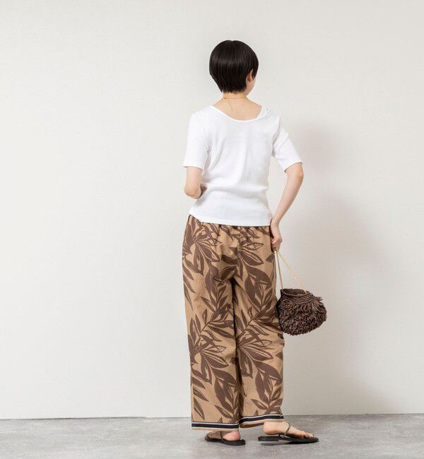 Rie Miller「ウォッシャブルアシンメトリー2WAYリブTシャツ」|Tシャツ・カットソー|