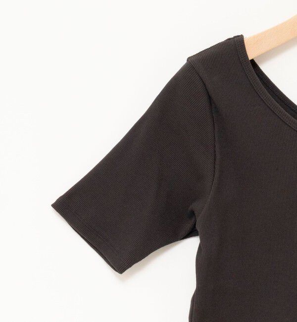 Rie Miller「ウォッシャブルアシンメトリー2WAYリブTシャツ」|Tシャツ・カットソー|