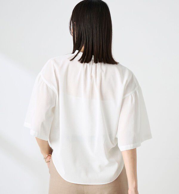 NOLLEY'S「ウォッシャブル袖2ＷAYシアーボイルブラウス」|シャツ・ブラウス|