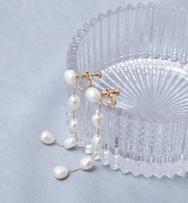 grace grace「【松葉(yuki_nol)別注】【grace grace/グラスグラス】スキップ淡水パールイヤリング」|イヤリング|