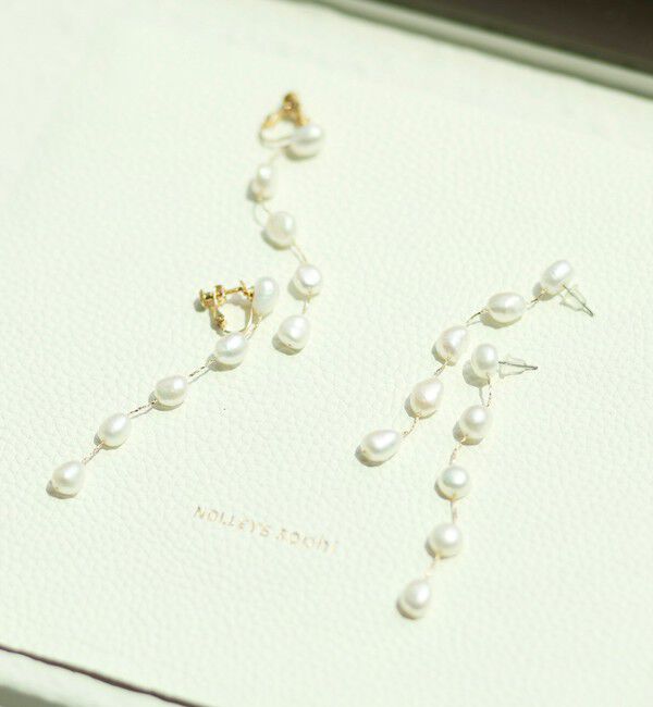 grace grace「【松葉(yuki_nol)別注】【grace grace/グラスグラス】スキップ淡水パールイヤリング」|イヤリング|