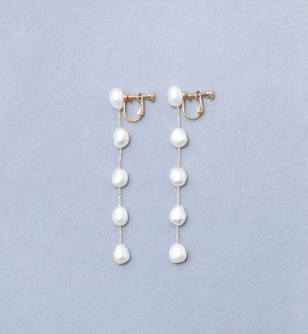 grace grace「【松葉(yuki_nol)別注】【grace grace/グラスグラス】スキップ淡水パールイヤリング」|イヤリング|