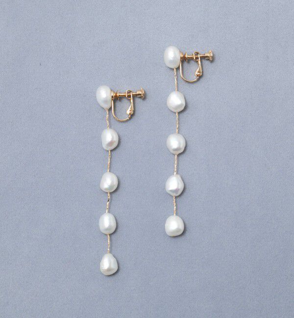 grace grace「【松葉(yuki_nol)別注】【grace grace/グラスグラス】スキップ淡水パールイヤリング」|イヤリング|