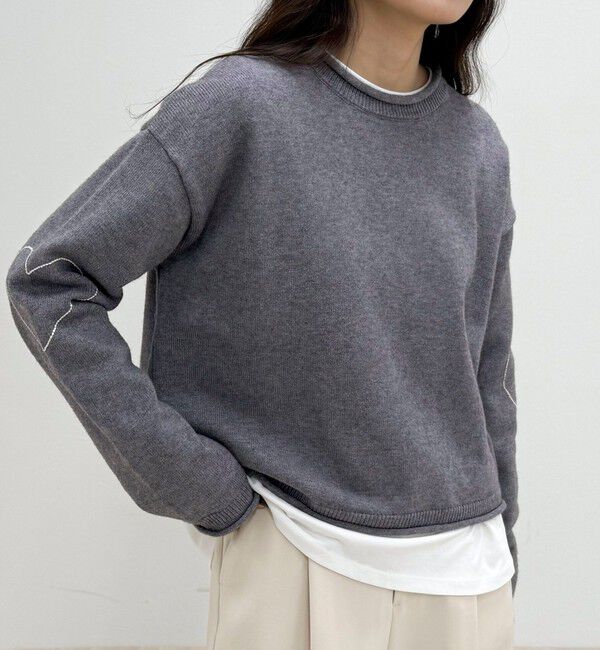 fredy emue「ハートステッチニットプルオーバー」|ニット・セーター|