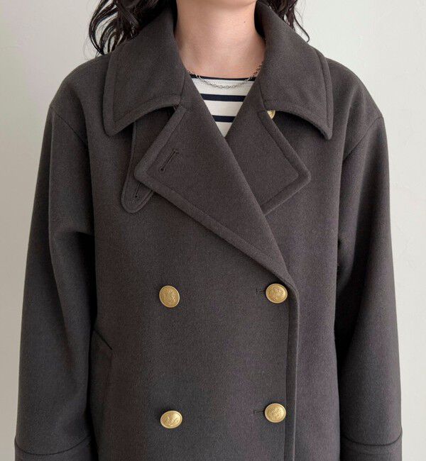 fredy emue「【リバイバル/新色追加】ウール混ミドル丈Pコート」|ピーコート|