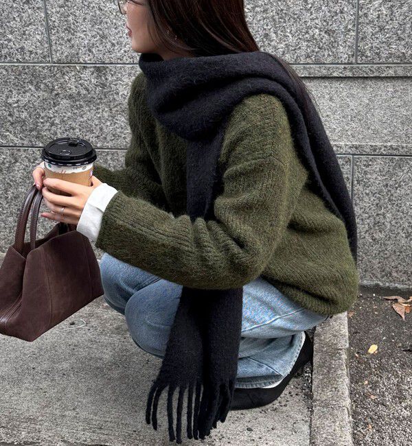 fredy emue「ミドル丈片畦ニットプルオーバー」|ニット・セーター|