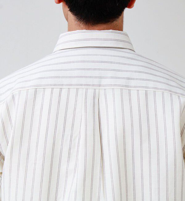 GLOSTER「【フレブル刺繍】七分袖シャツ ストライプ/無地」|シャツ・ブラウス|