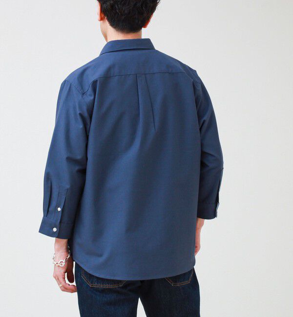 GLOSTER「【フレブル刺繍】七分袖シャツ ストライプ/無地」|シャツ・ブラウス|