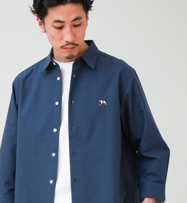 GLOSTER「【フレブル刺繍】七分袖シャツ ストライプ/無地」|シャツ・ブラウス|