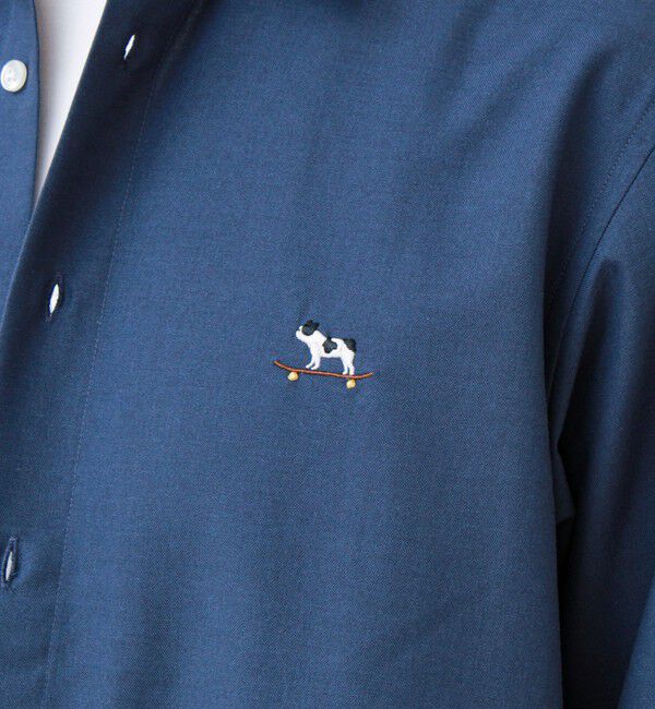 GLOSTER「【フレブル刺繍】七分袖シャツ ストライプ/無地」|シャツ・ブラウス|