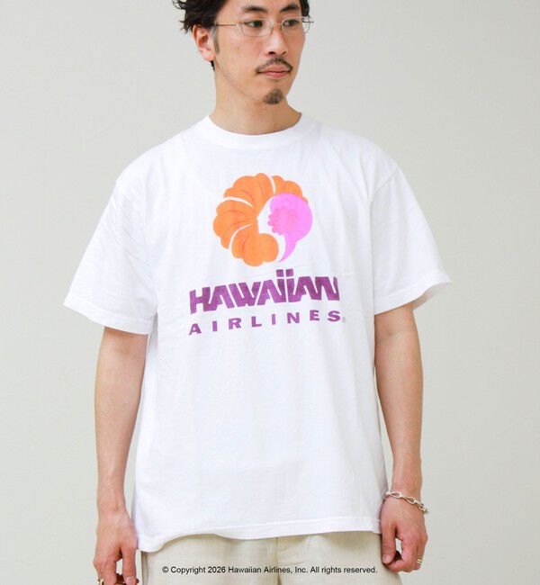 GLOSTER「【GOOD ROCK SPEED】HAWAIIAN AIRLINE ロゴTシャツ」|Tシャツ・カットソー|ホワイト系その他