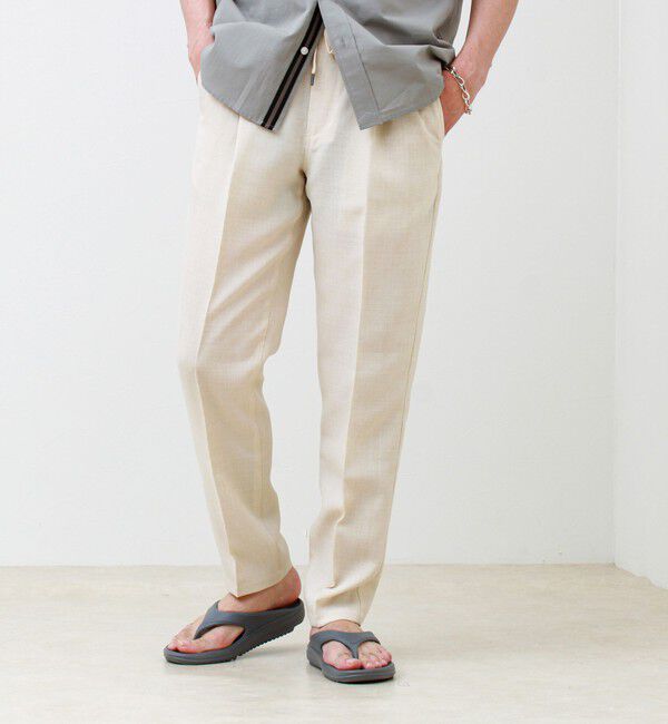 GLOSTER「【セットアップ対応】リネンライクキャンバスパンツ」|チノ|