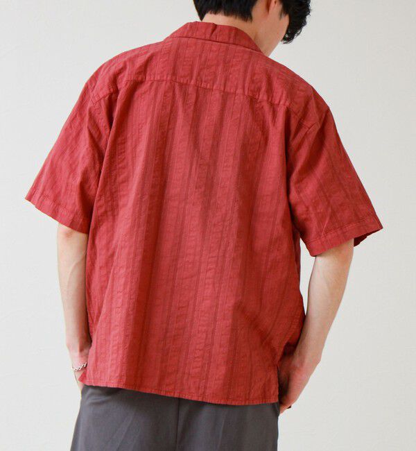 GLOSTER「【1枚で決まる】メランジテープ オープンカラーS/Sシャツ」|シャツ・ブラウス|