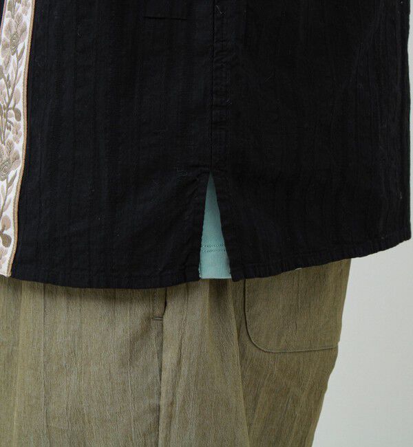 GLOSTER「【1枚で決まる】メランジテープ オープンカラーS/Sシャツ」|シャツ・ブラウス|