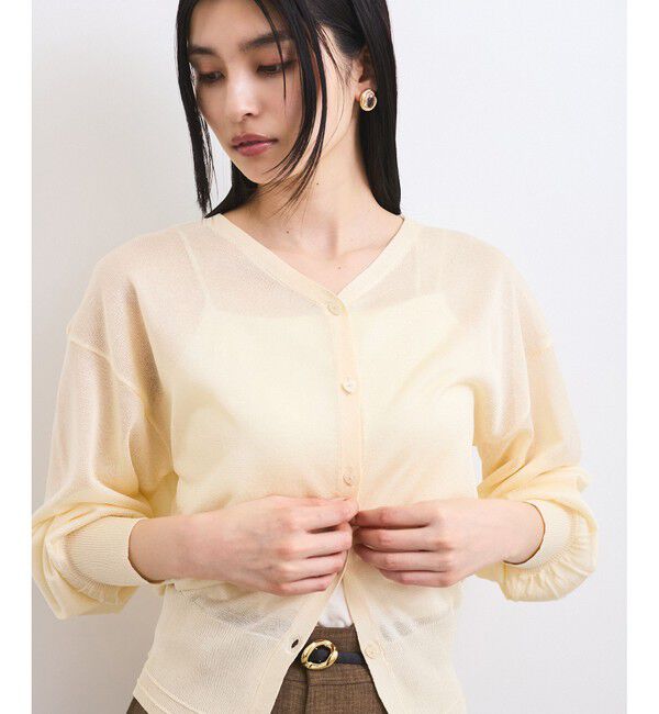 VIS「【前後2WAY】ハート釦シアーカーディガン」|カーディガン|