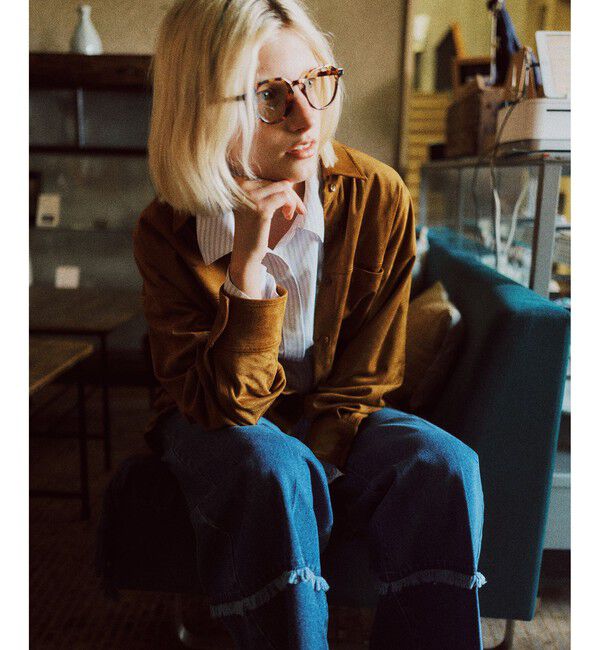 VIS「【POLOBCS】VIS別注ウエストタックフレアシャツ」|シャツ・ブラウス|