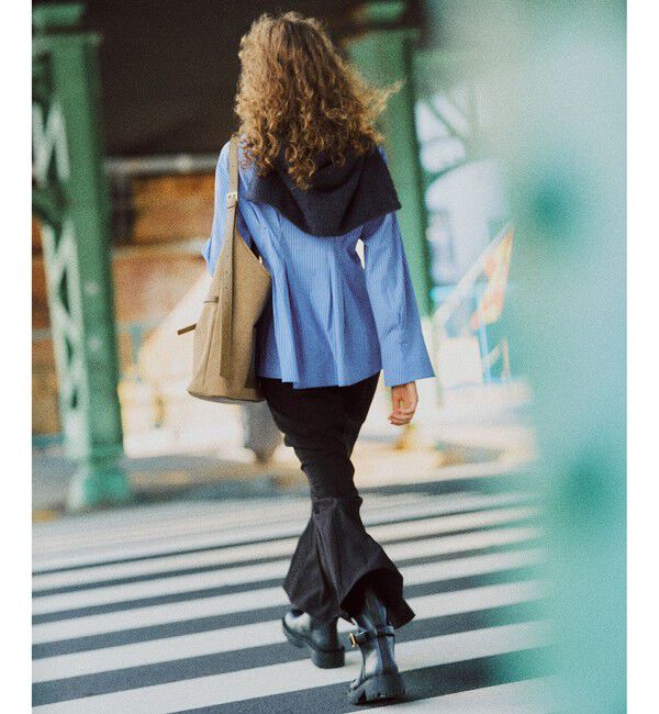 VIS「【POLOBCS】VIS別注ウエストタックフレアシャツ」|シャツ・ブラウス|