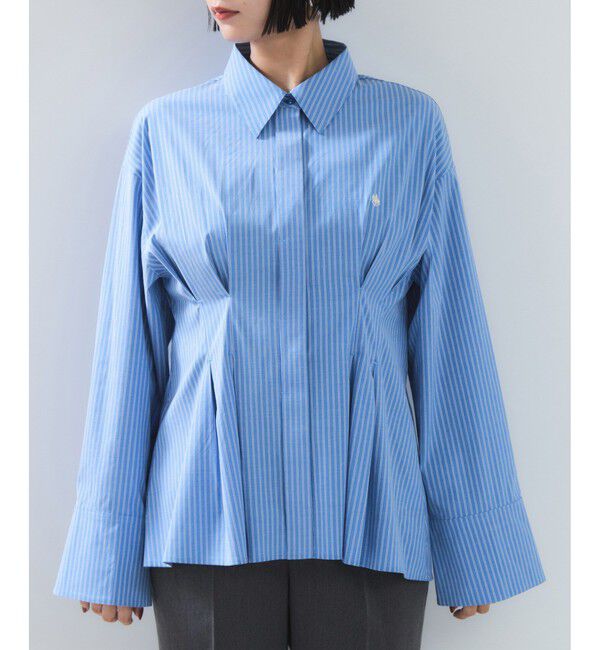 VIS「【POLOBCS】VIS別注ウエストタックフレアシャツ」|シャツ・ブラウス|