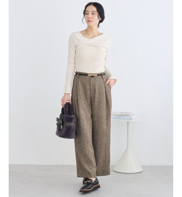 VIS「ツイード2タックワイドパンツ」|チノ|